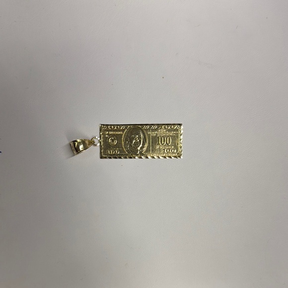 10k Jewelry - Gold Dollar Bill Pendant